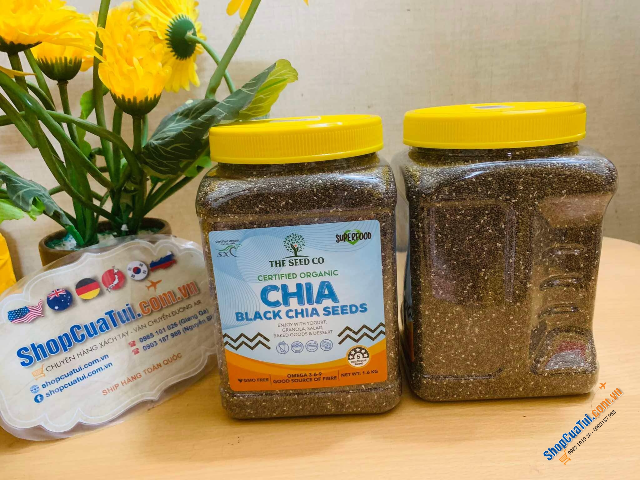 HỘP HẠT CHIA ĐEN HỮU CƠ CERTIFIED ORGANIC BLACK CHIA SEED 1.6kg