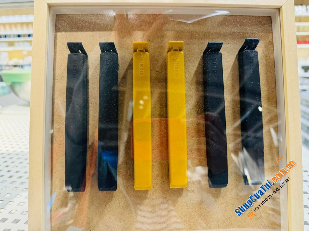 BỘ KẸP MIỆNG TÚI BEVARA 6 CÁI DÀI - HÀNG IKEA CHÍNH HÃNG MUA TẠI ĐỨC.