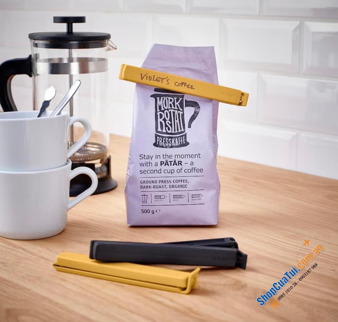 BỘ KẸP MIỆNG TÚI BEVARA 6 CÁI DÀI - HÀNG IKEA CHÍNH HÃNG MUA TẠI ĐỨC.