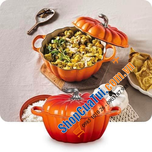 Nồi Nấu Bí Ngô LE CREUSET 24cm – Hoàn Hảo Cho Mùa Halloween.