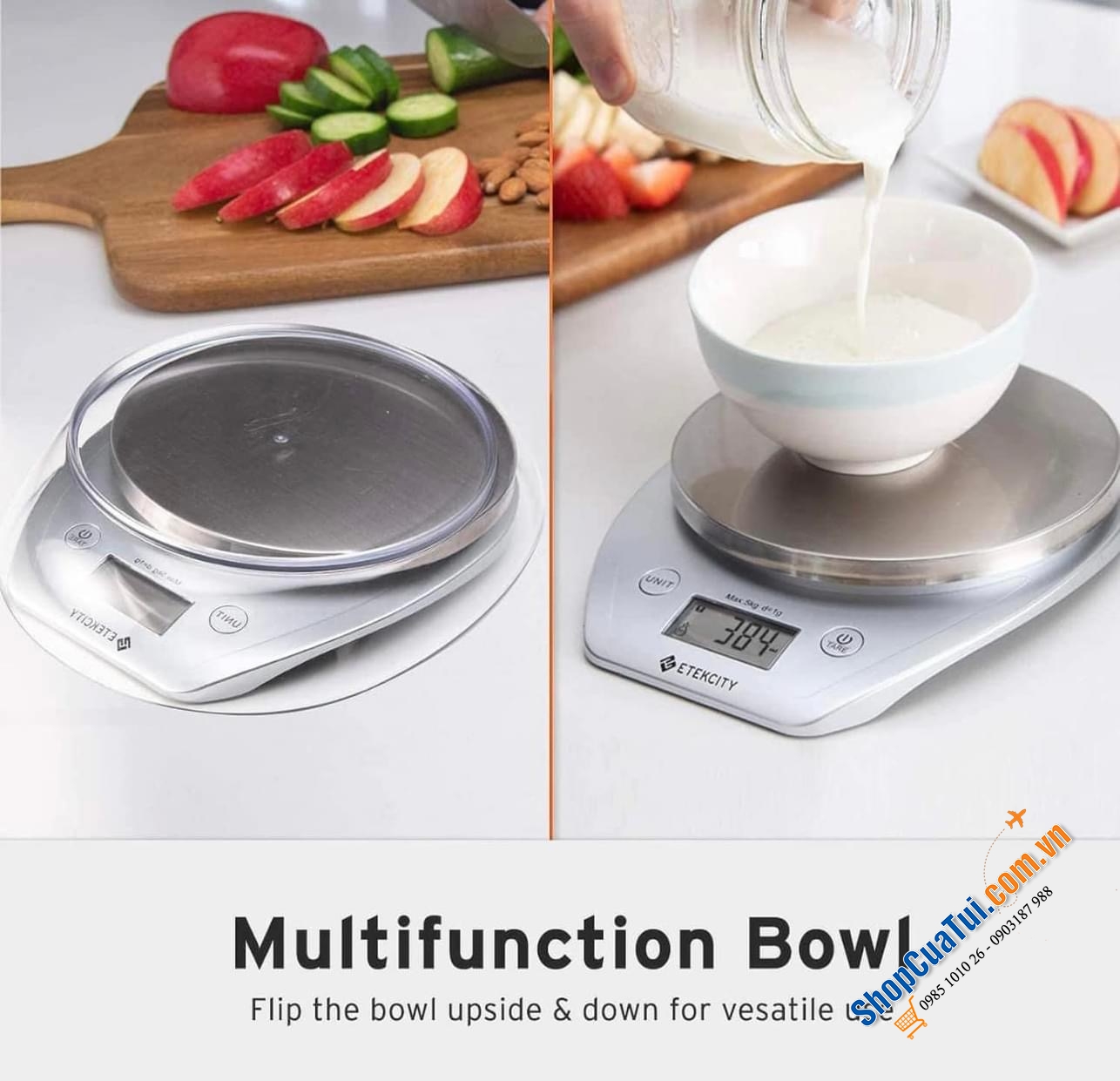Cân Thực phẩm Nhà bếp Etekcity CÓ BÁT 5 KG.