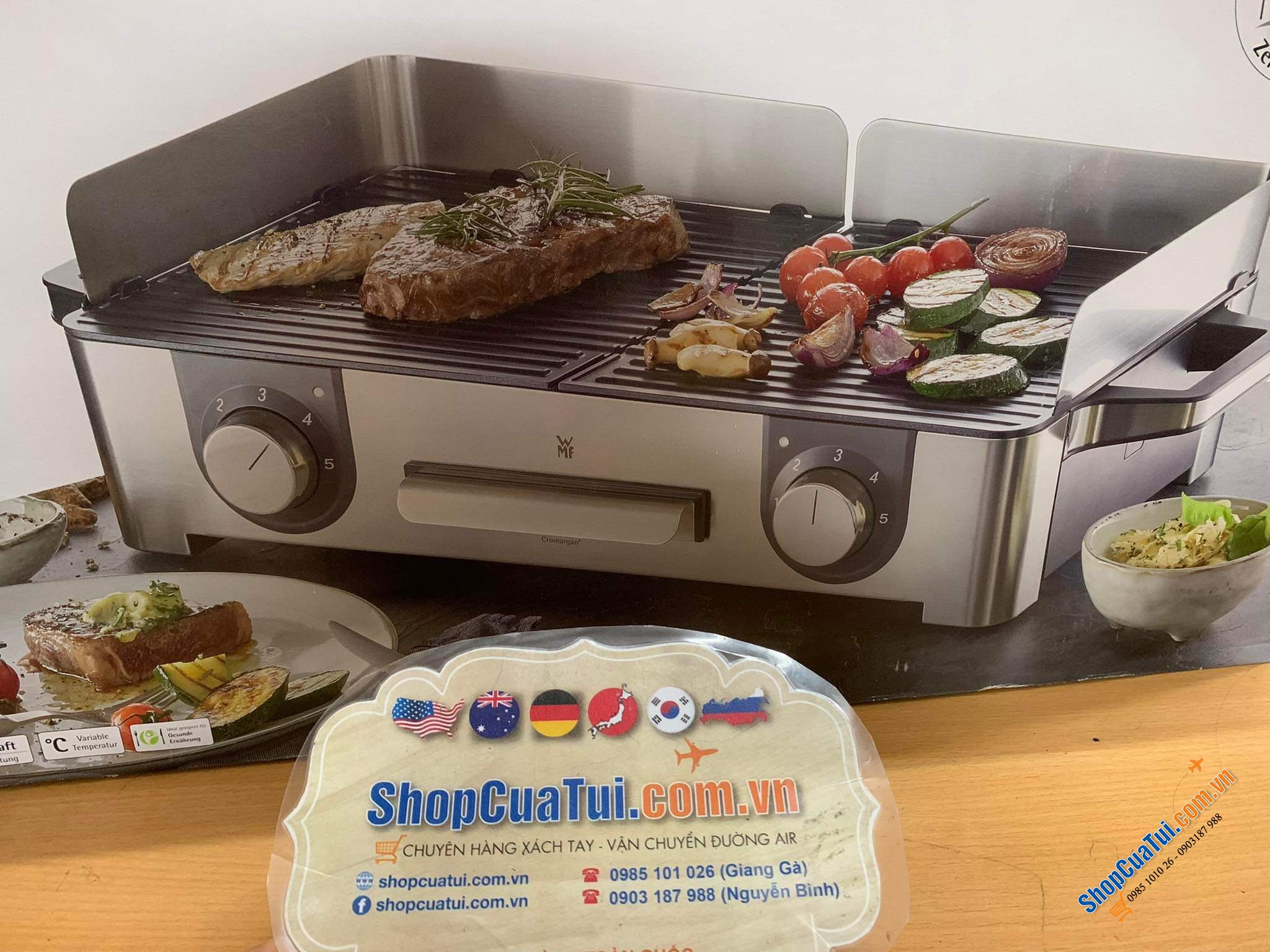 BẾP NƯỚNG ĐIỆN 2 VÙNG WMF LONO MASTER GRILL.