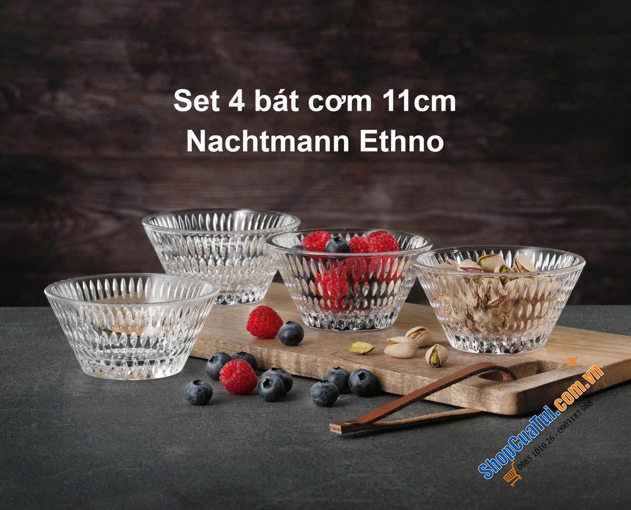 SET 4 BÁT ĂN CƠM NACHTMANN ETHNO BOWL 11Cm - Chiếc bát đa năng thích hợp để ăn tráng miệng, chè, cơm, đựng nước chấm - BỘ 4 BÁT NACHTMAN ETHNO.