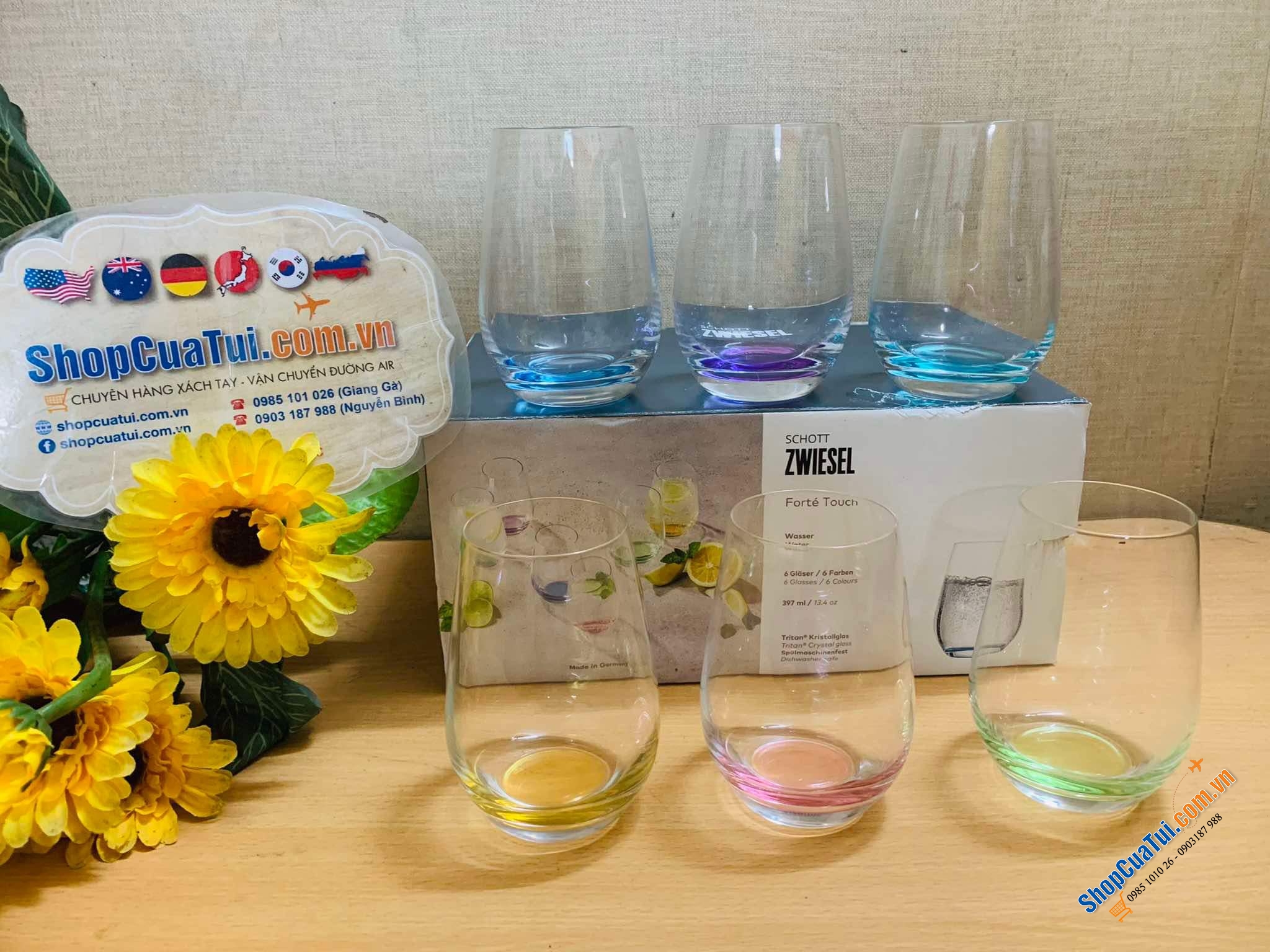 Bộ cốc pha lê 6 món Schott Zwiesel Vina Touch 397 ml - Made in Germany.
