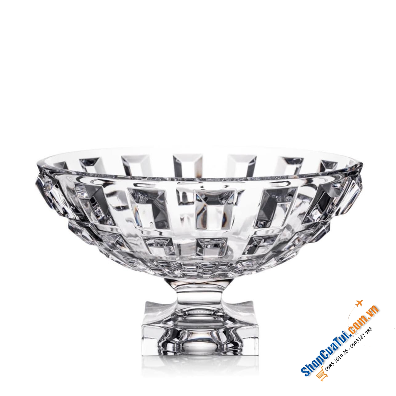 SET LỌ HOA VÀ CHÂN BỒNG ROGASKA GEM - MADE IN SLOVENIA.