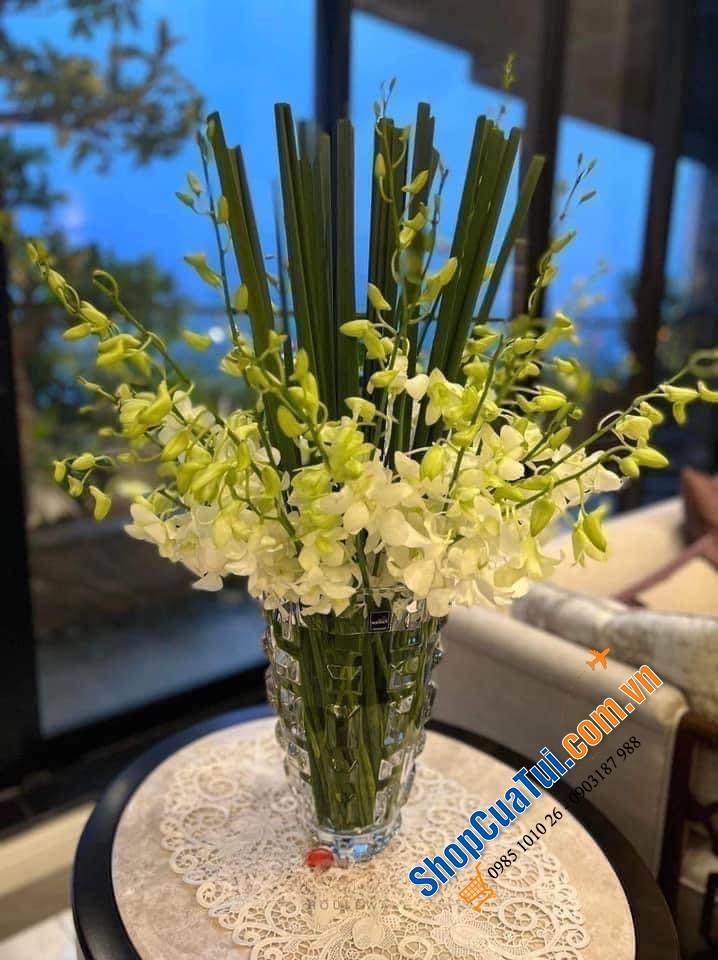 SET LỌ HOA VÀ CHÂN BỒNG ROGASKA GEM - MADE IN SLOVENIA.