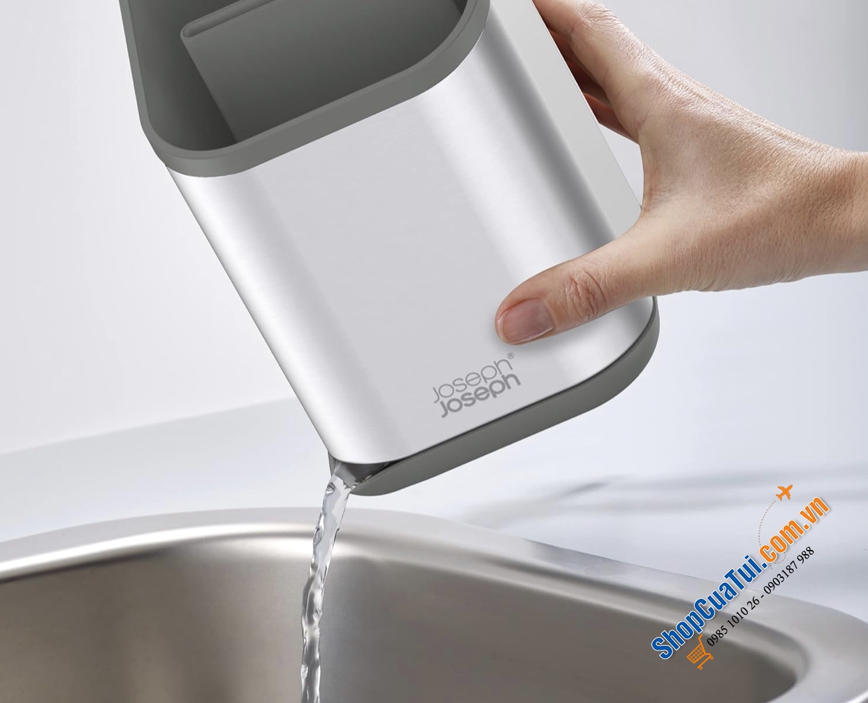 Dụng cụ để dao, thìa, dĩa Duo Steel Cutlery Drainer 851682.