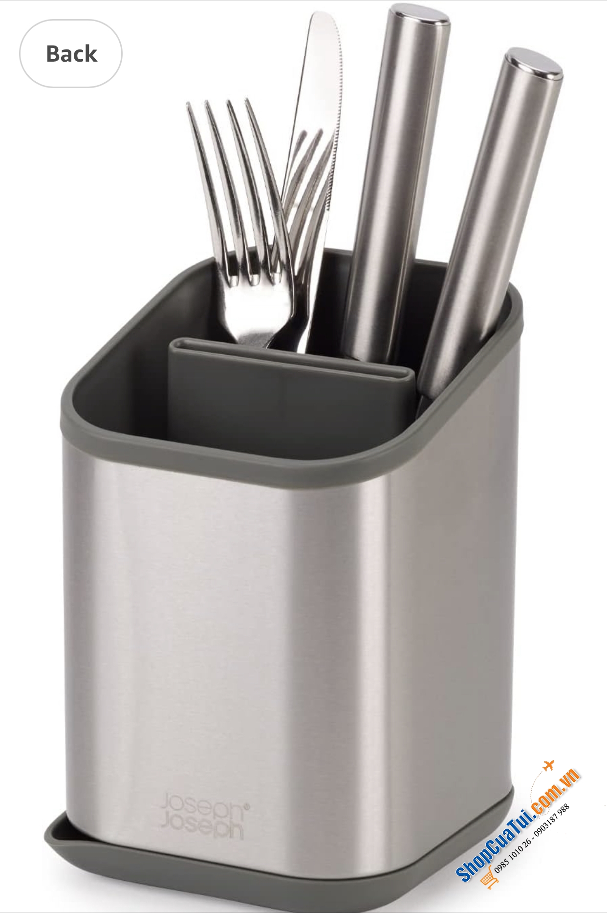 Dụng cụ để dao, thìa, dĩa Duo Steel Cutlery Drainer 851682.