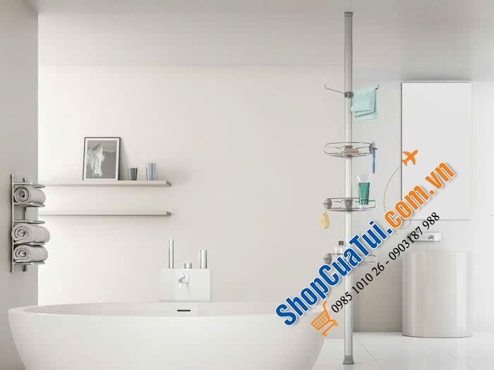 Thanh treo dụng cụ nhà tắm Simplehuman size dài 2m74 mẫu năm 2024 - Không cần khoan đục, dễ dàng lắp đặt