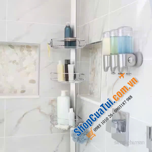 Thanh treo dụng cụ nhà tắm Simplehuman size dài 2m74 mẫu năm 2024 - Không cần khoan đục, dễ dàng lắp đặt