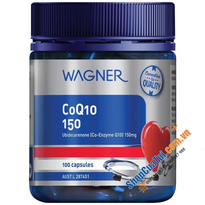 VIÊN UỐNG BẢO VỆ TIM MẠCH WAGNER COQ10 150MG 100 CAPSULES