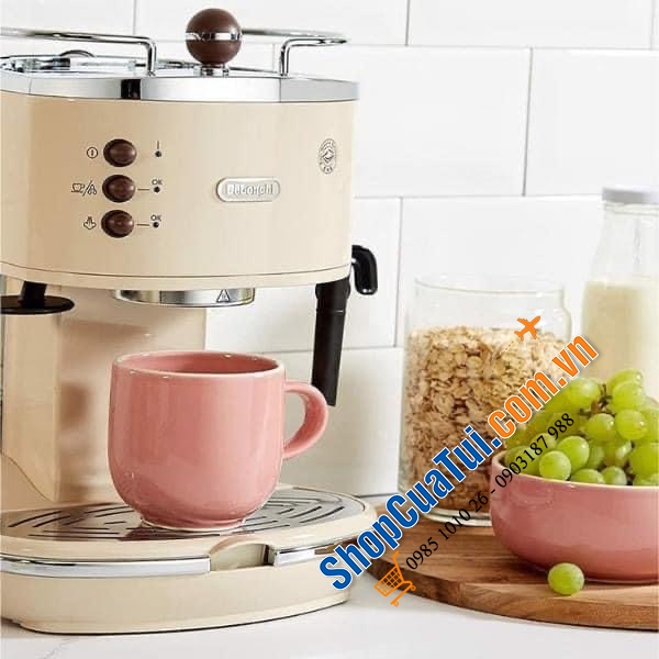 MÁY PHA CAFE DELONGHI ICONA ECO 311 CÓ VÒI TẠO BỌT SỮA.