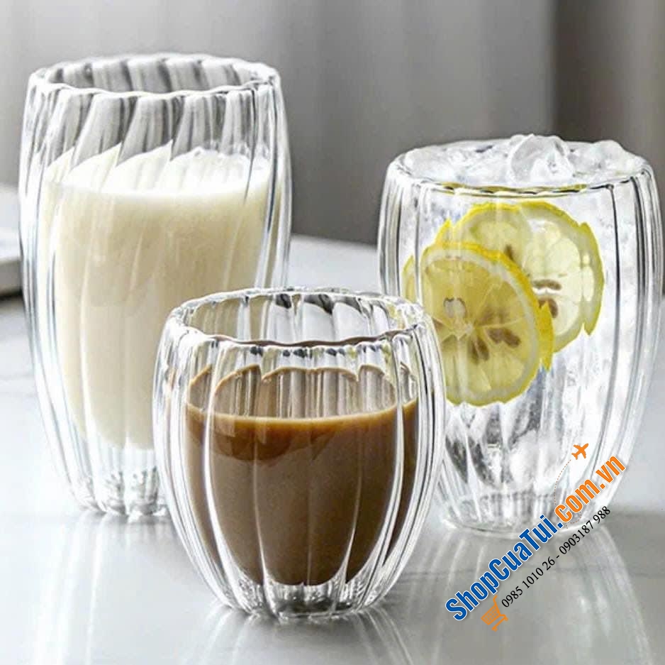 SET 6 CỐC PODIUM 2 LỚP CASAVA MIX SIZE MẪU MỚI 2024.