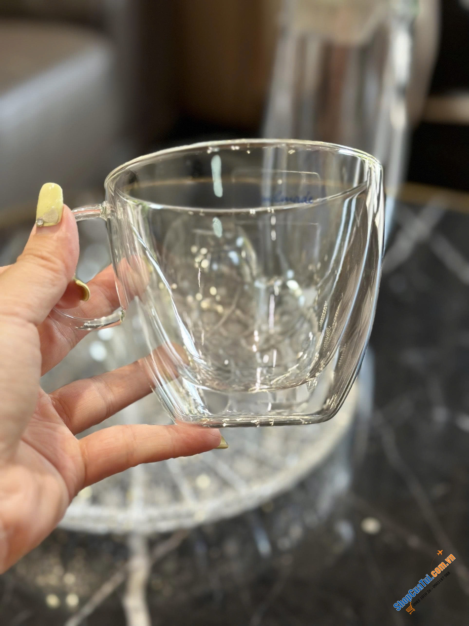 Sét 4 cốc uống trà nóng lạnh Villeroy & Boch Artesano, 420 ml - Cốc 2 thành, 2 lớp size lớn để đựng đồ uống nóng