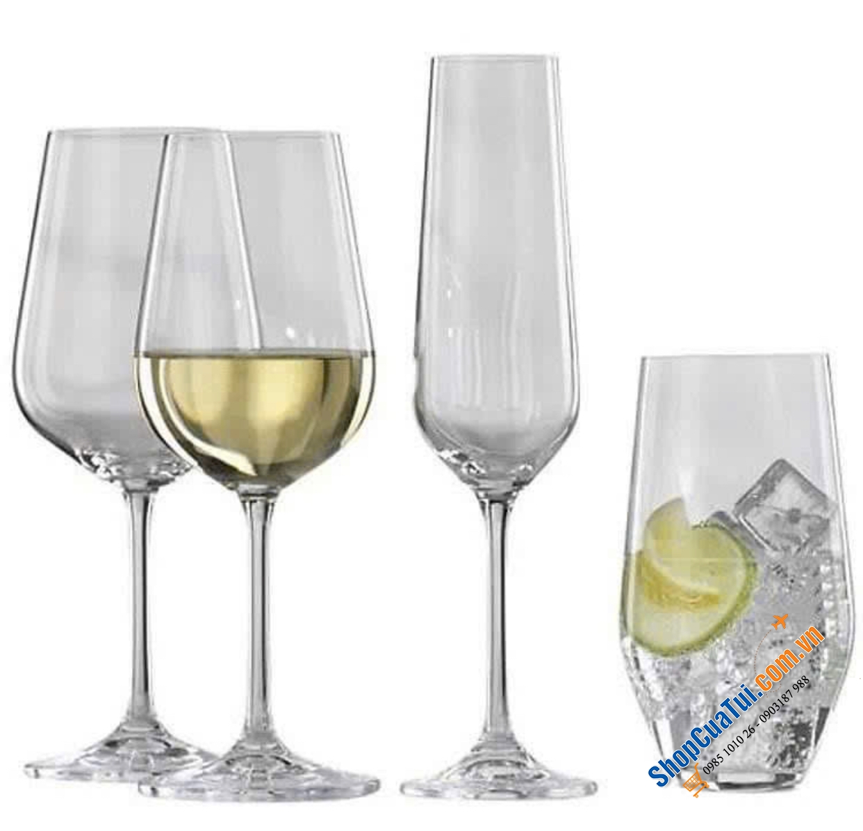 Bộ ly cốc pha lê 24 chiếc BOHEMIA gồm 4 loại ly - trải nghiệm nét sa hoa của giới quý tộc Châu Âu - Made in EU - Siêu xịn, ly siêu trong thượng hạng