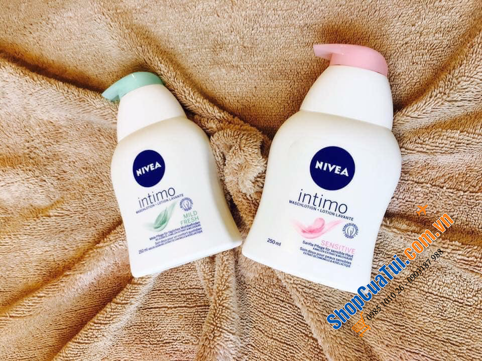 DUNG DỊCH VỆ SINH NIVEA INTIMO ĐỨC 250ml ĐƯỢC BÁC SĨ KHUYÊN DÙNG (xanh cho da thường, hồng cho da nhạy cảm)