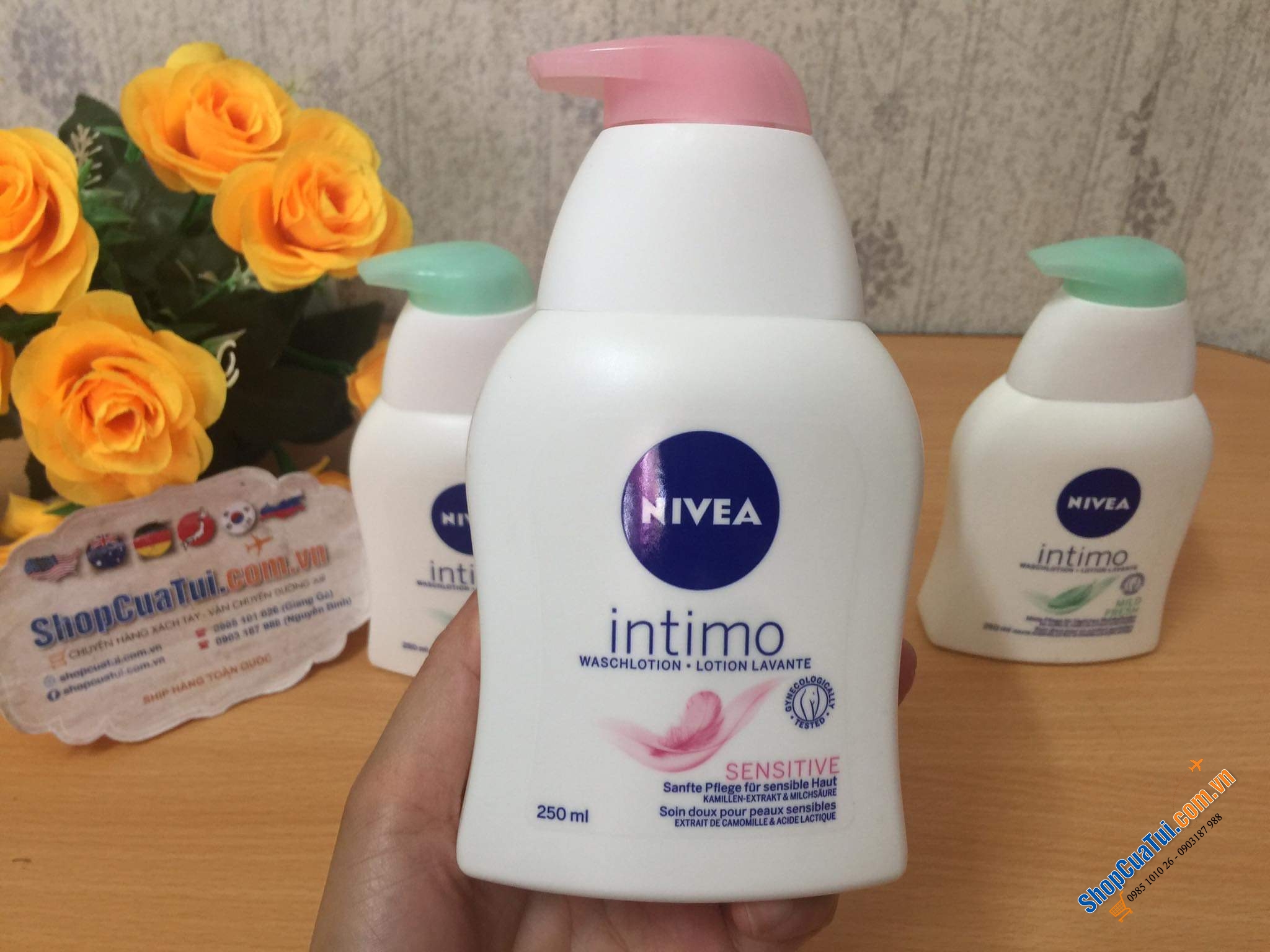 DUNG DỊCH VỆ SINH NIVEA INTIMO ĐỨC 250ml ĐƯỢC BÁC SĨ KHUYÊN DÙNG (xanh cho da thường, hồng cho da nhạy cảm)