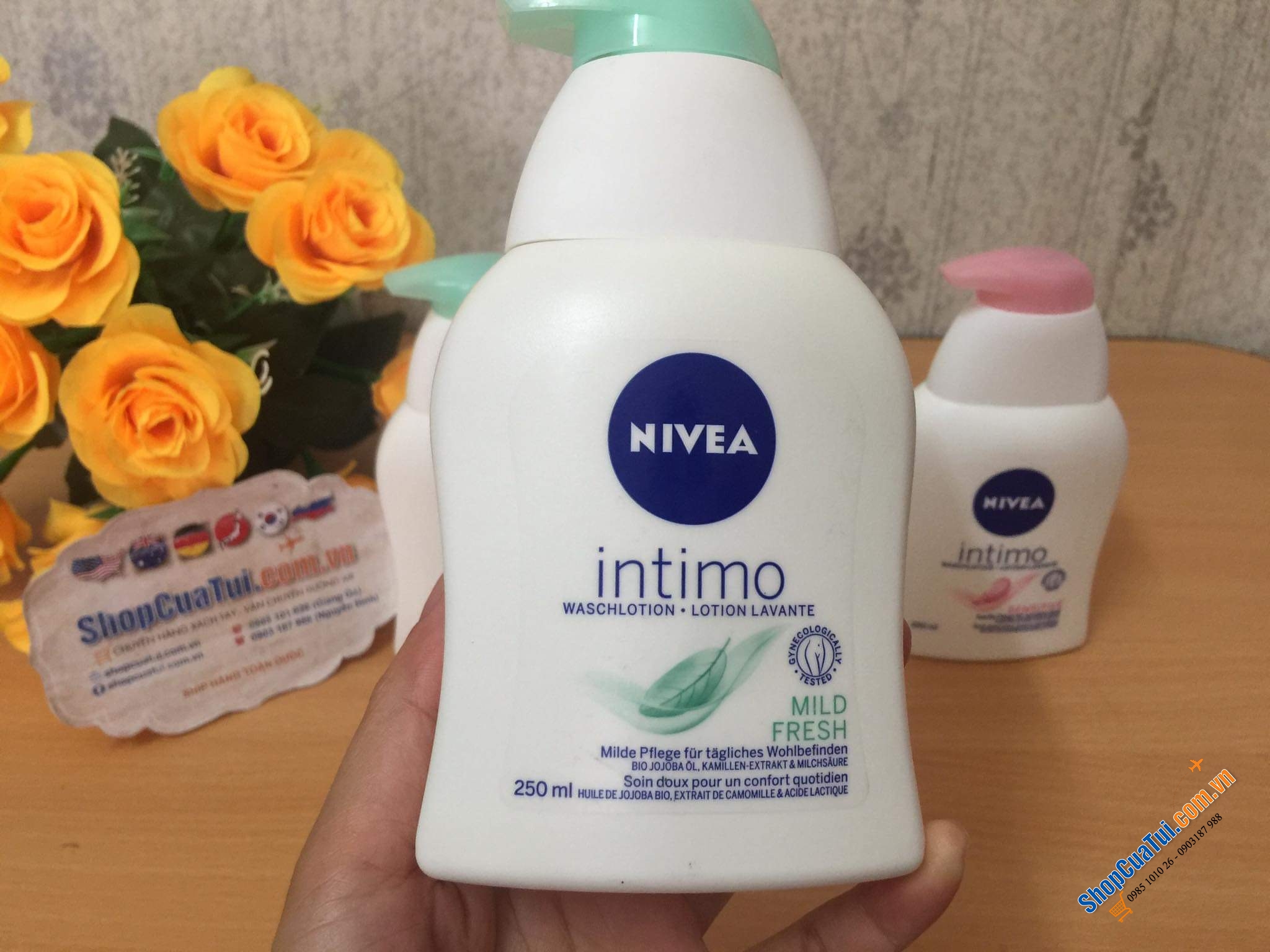 DUNG DỊCH VỆ SINH NIVEA INTIMO ĐỨC 250ml ĐƯỢC BÁC SĨ KHUYÊN DÙNG (xanh cho da thường, hồng cho da nhạy cảm)