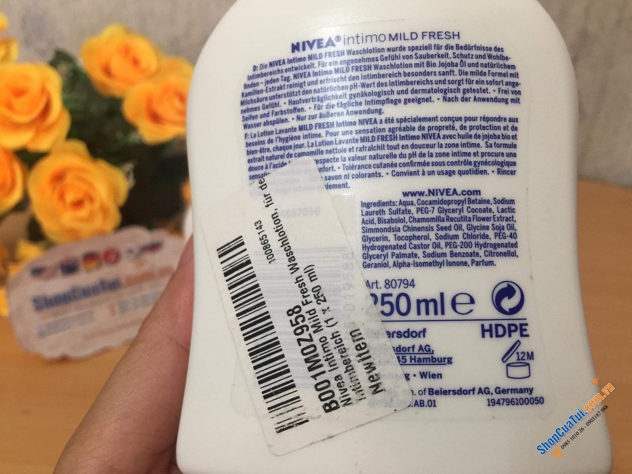 DUNG DỊCH VỆ SINH NIVEA INTIMO ĐỨC 250ml ĐƯỢC BÁC SĨ KHUYÊN DÙNG (xanh cho da thường, hồng cho da nhạy cảm)