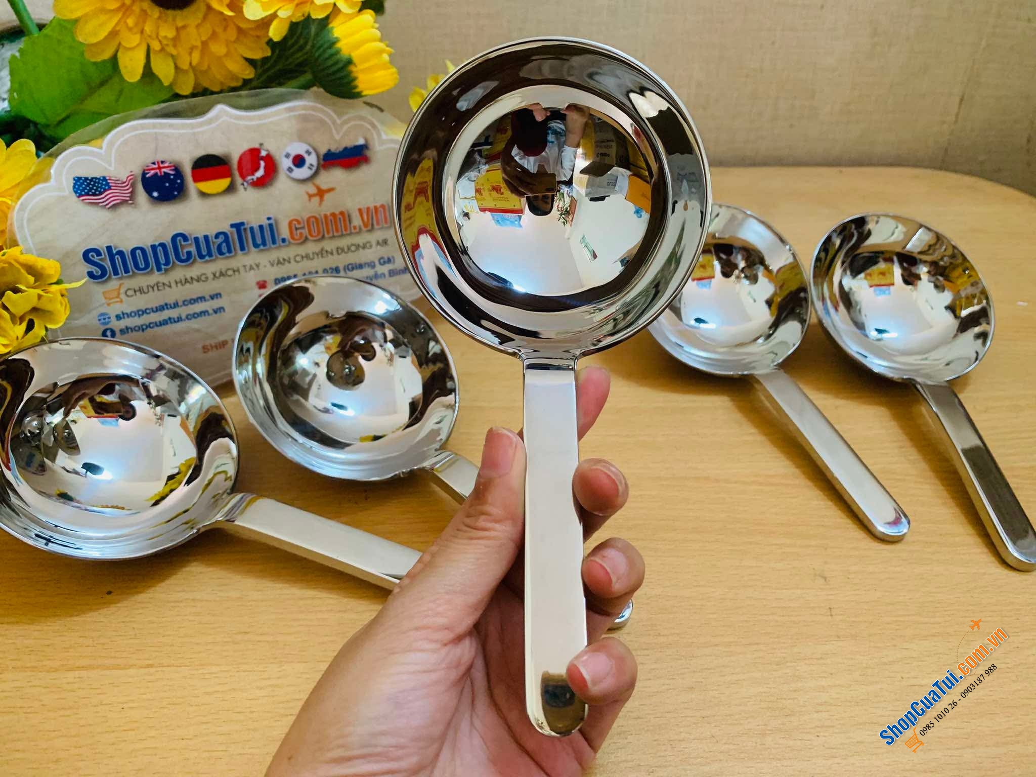 Muôi canh cán ngắn Chockmen 19cm.
