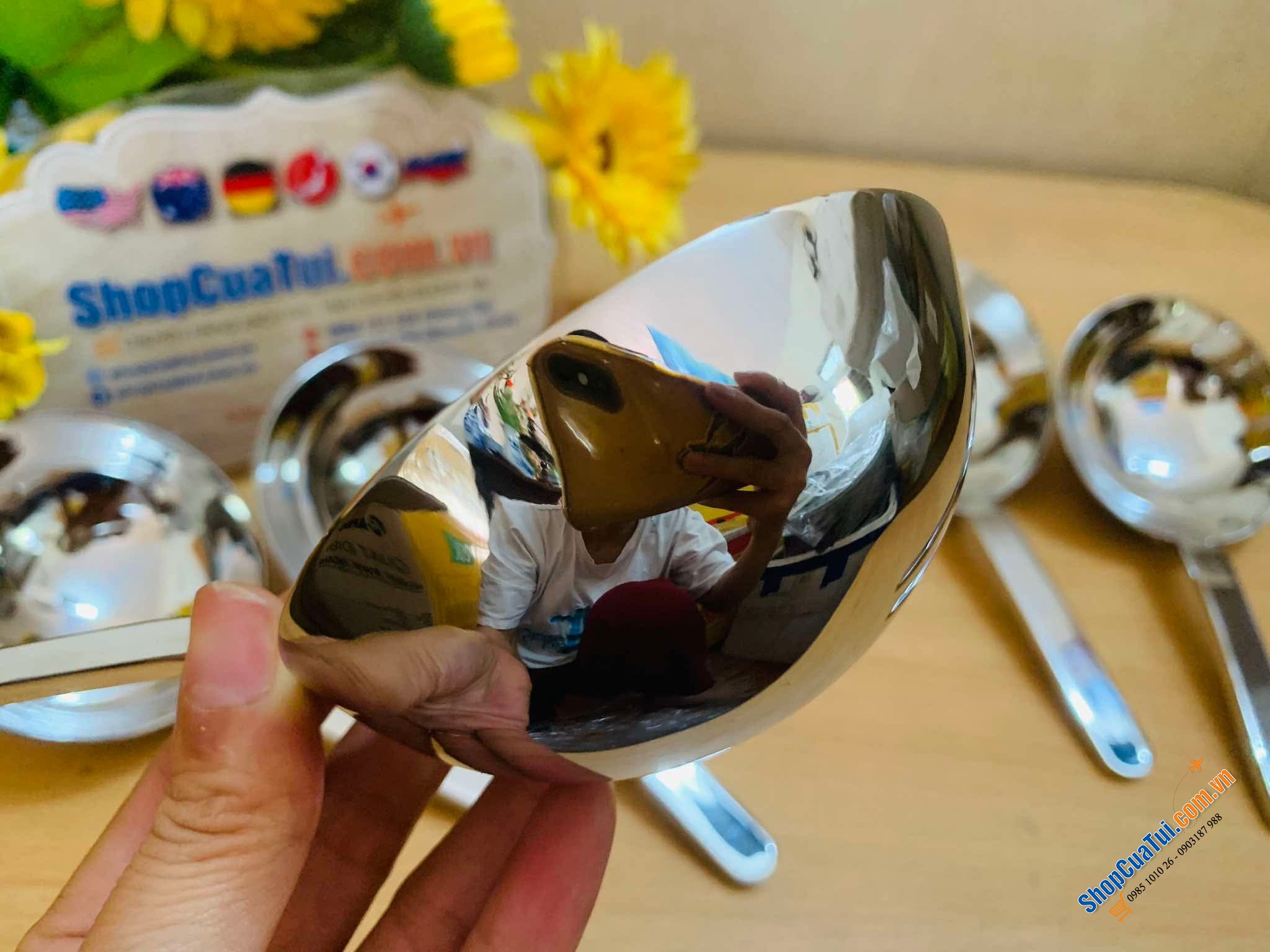 Muôi canh cán ngắn Chockmen 19cm.