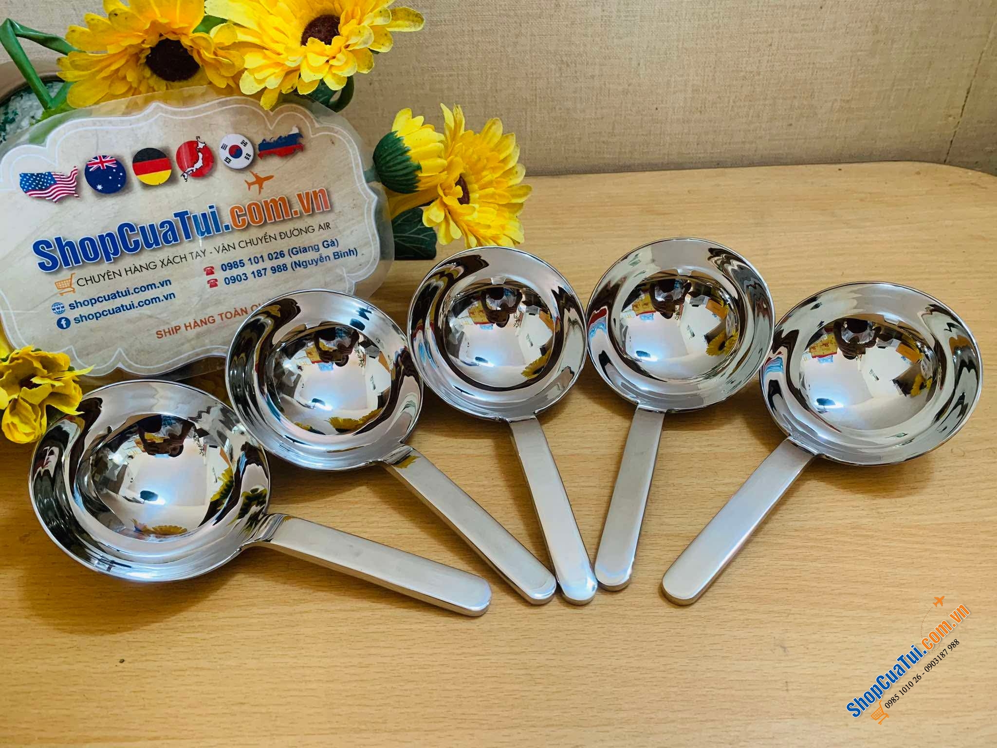 Muôi canh cán ngắn Chockmen 19cm.