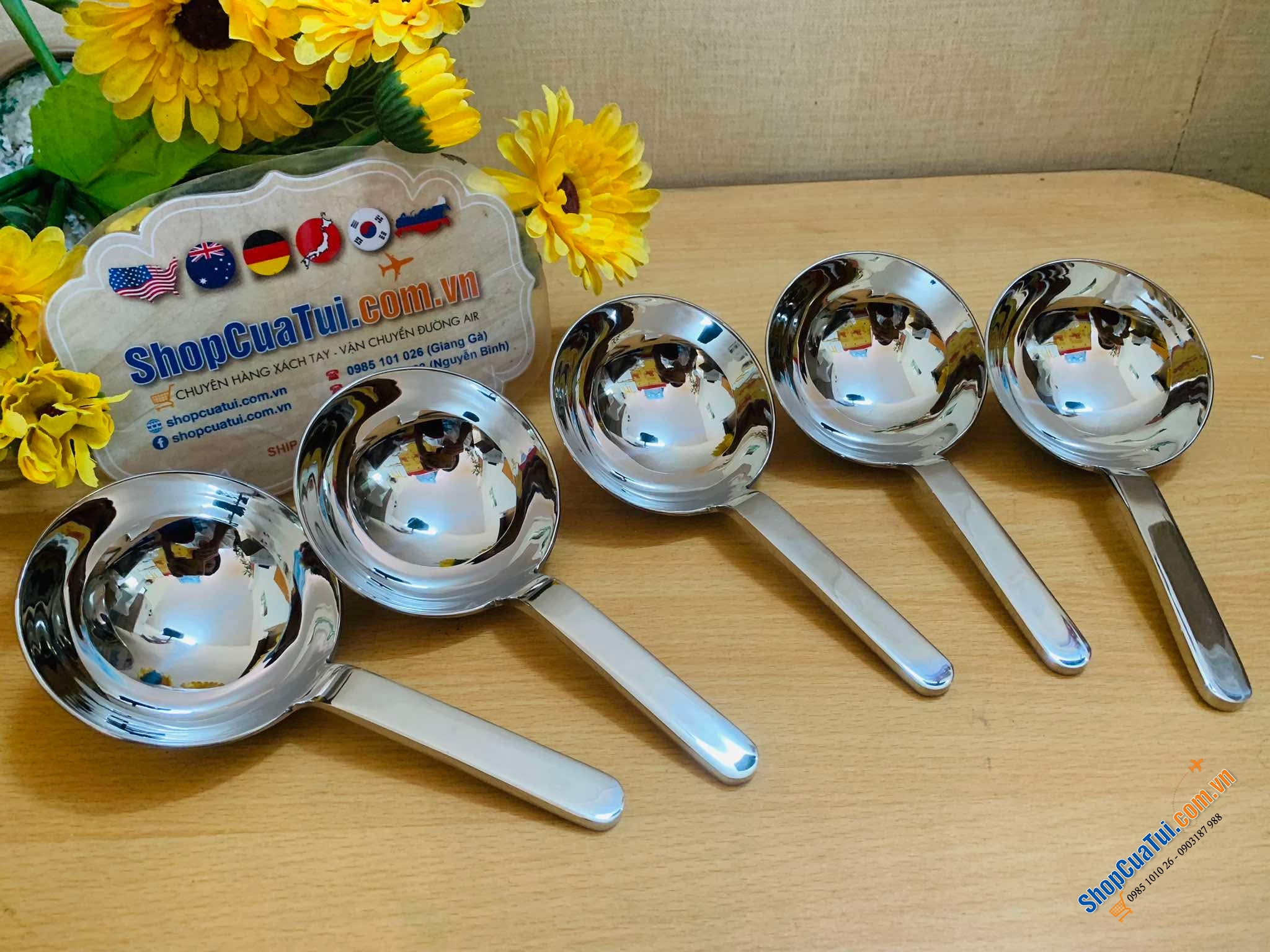 Muôi canh cán ngắn Chockmen 19cm.