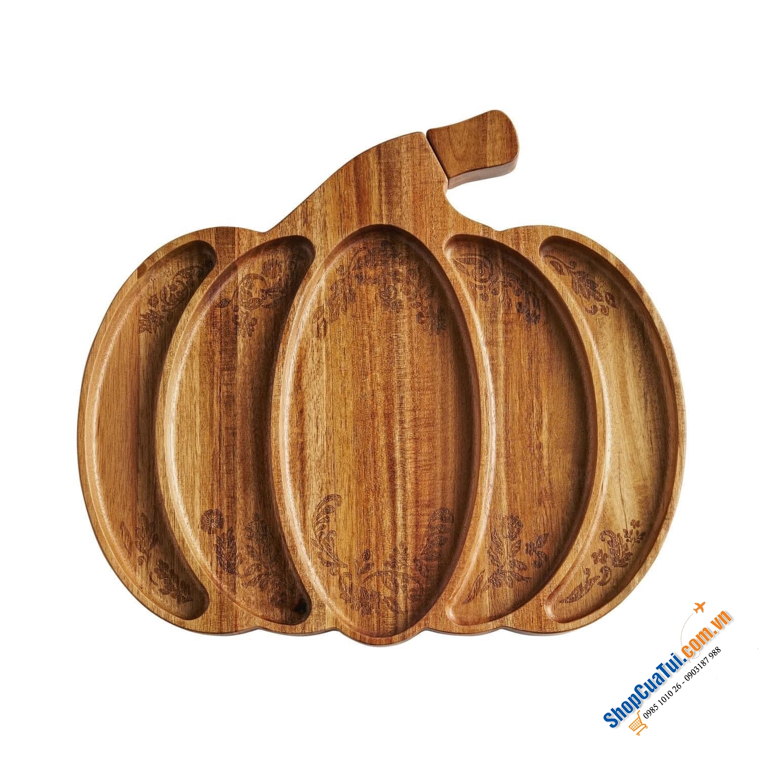 Thớt cắt kiêm khay phục vụ bí ngô The Pioneer Woman.