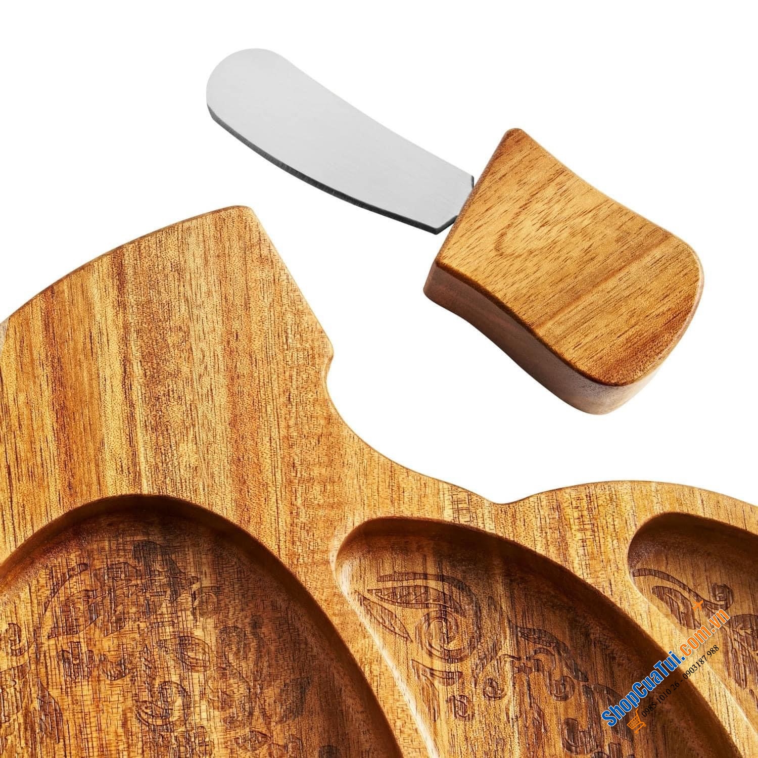 Thớt cắt kiêm khay phục vụ bí ngô The Pioneer Woman.