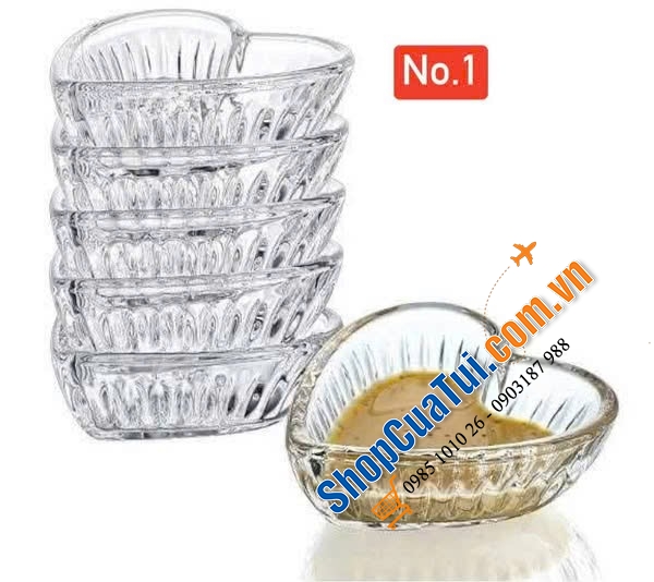 SET 6 BÁT GIA VỊ KANPURA HÌNH TIM.
