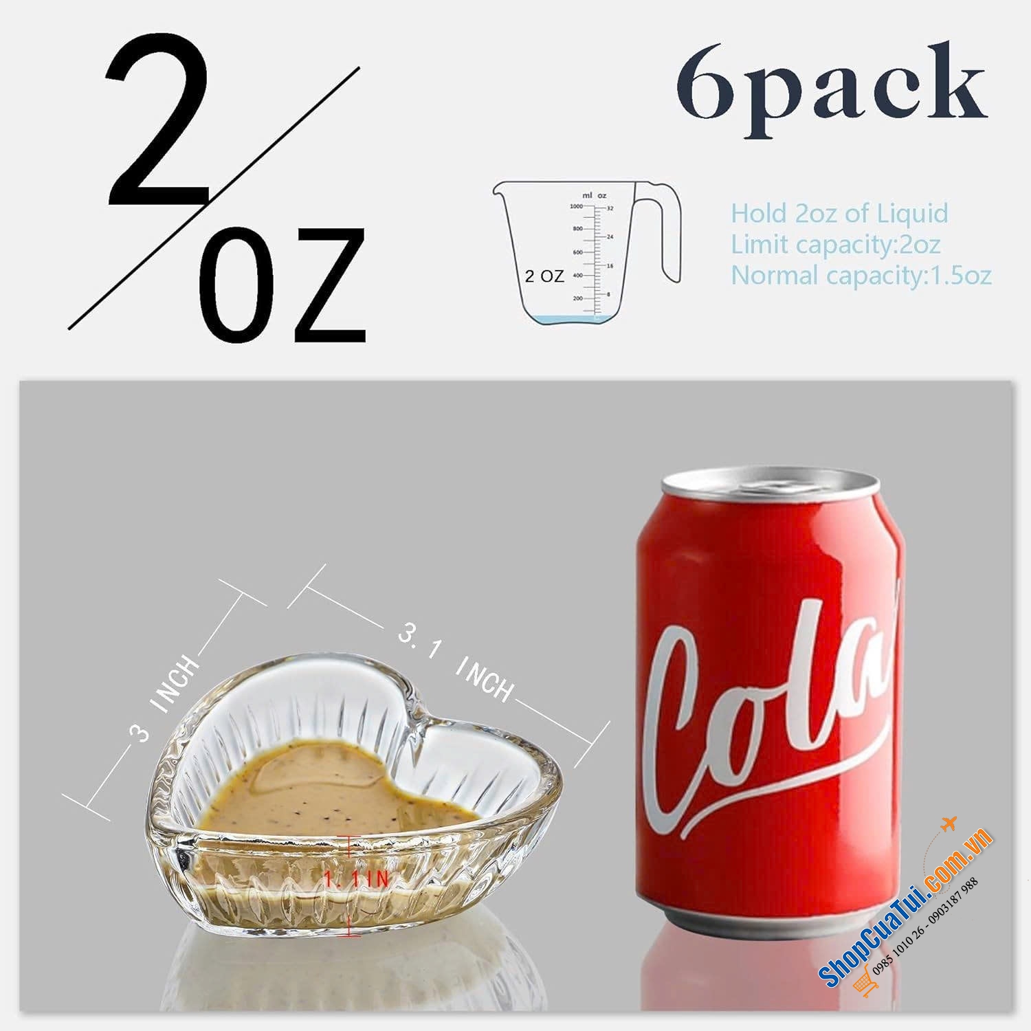 SET 6 BÁT GIA VỊ KANPURA HÌNH TIM.