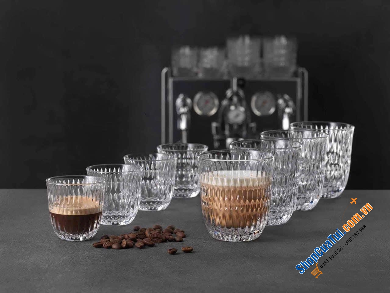 SET 8 CỐC NACHTMANN ETHNO BARISTA 90ML & 234ML.