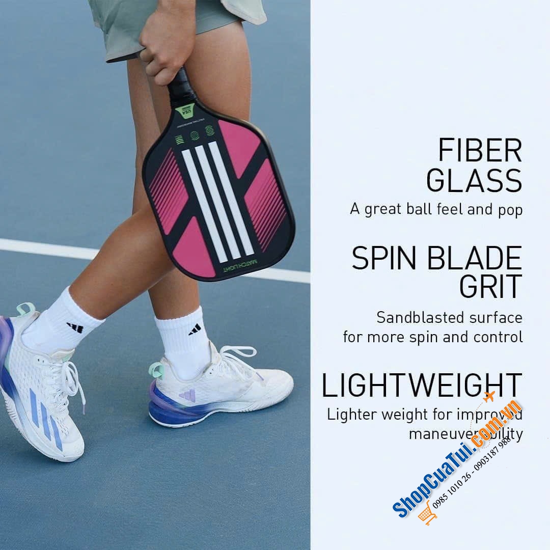 Vợt Pickleball Adidas Match Light 2 - hoàn hảo cho những người chơi pickleball đang tìm kiếm cách xử lý tốt nhất - Made in USA