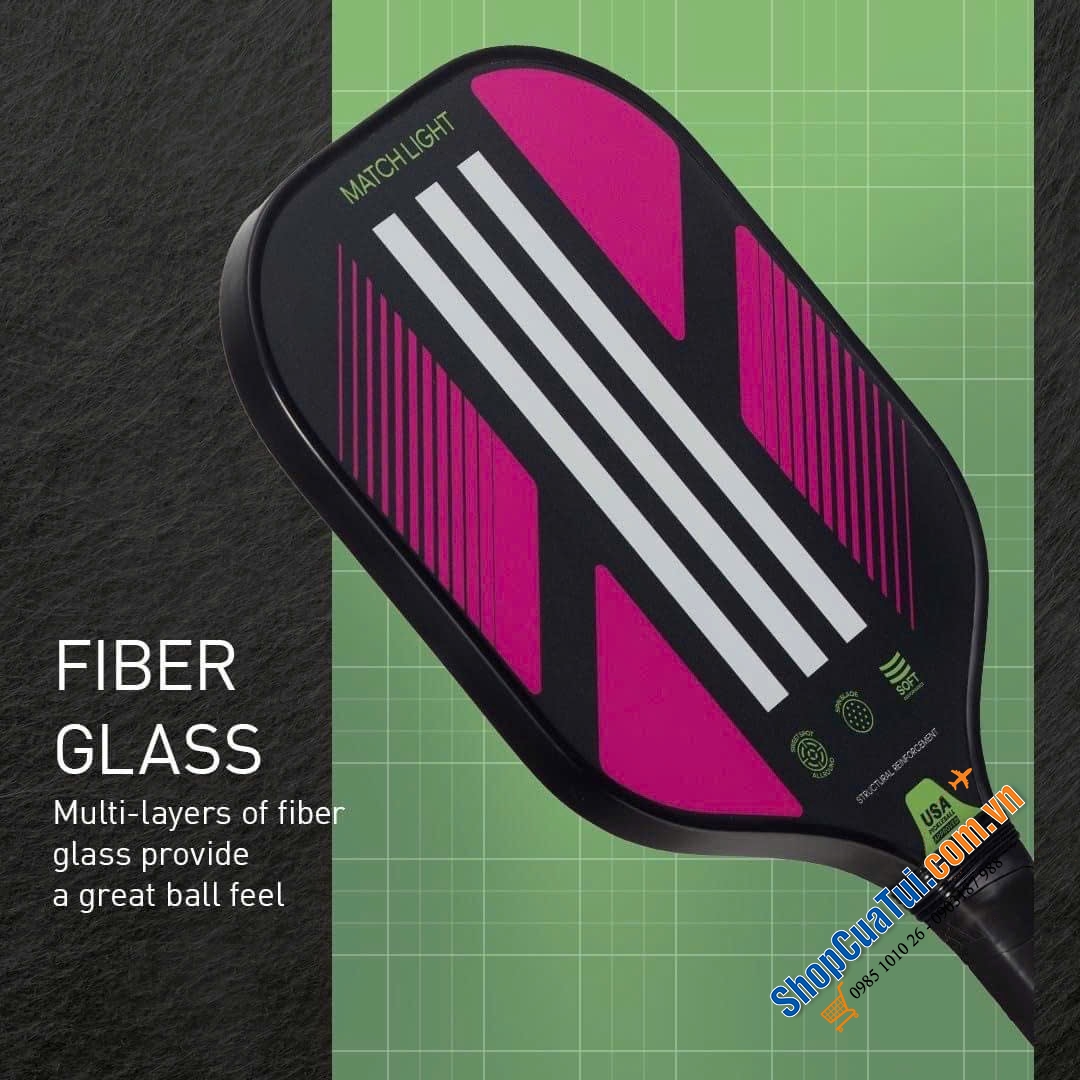 Vợt Pickleball Adidas Match Light 2 - hoàn hảo cho những người chơi pickleball đang tìm kiếm cách xử lý tốt nhất - Made in USA
