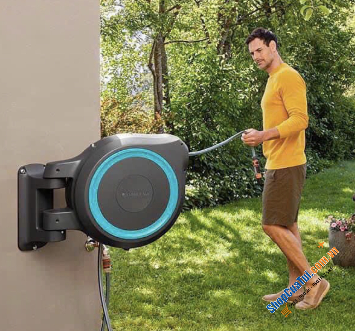 Vòi tưới cây rút gọn Gardena dây 25m - Giúp cho việc tưới cây đơn giản ,sạch sẽ hơn bao giờ hết