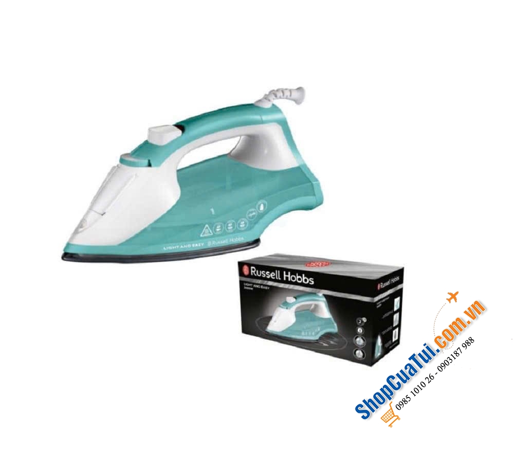 Bàn ủi hơi nước Russell Hobbs 26470-56, với mặt đế bằng gốm 2400w