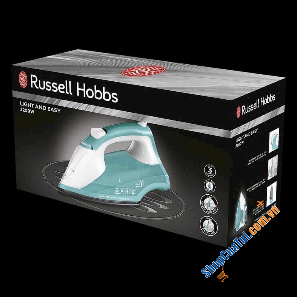Bàn ủi hơi nước Russell Hobbs 26470-56, với mặt đế bằng gốm 2400w