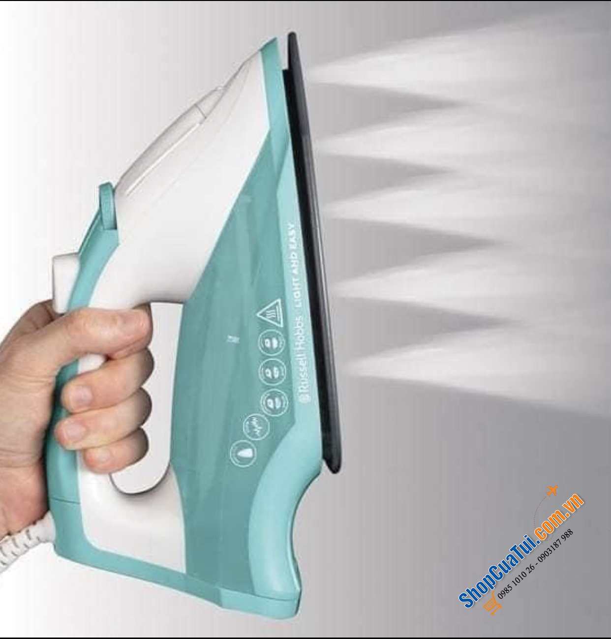 Bàn ủi hơi nước Russell Hobbs 26470-56, với mặt đế bằng gốm 2400w