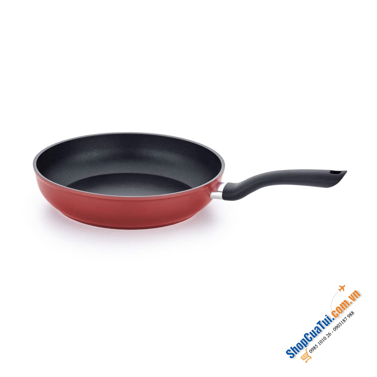 Set 2 chảo Fissler Cenit 24+ 28cm màu đỏ đun - Made in Italy, dùng cho mọi loại bếp