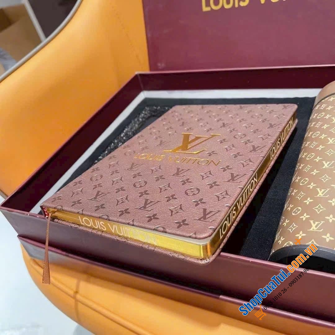 Set sổ, bút & bình LV siêu đẹp và sang chảnh!!!