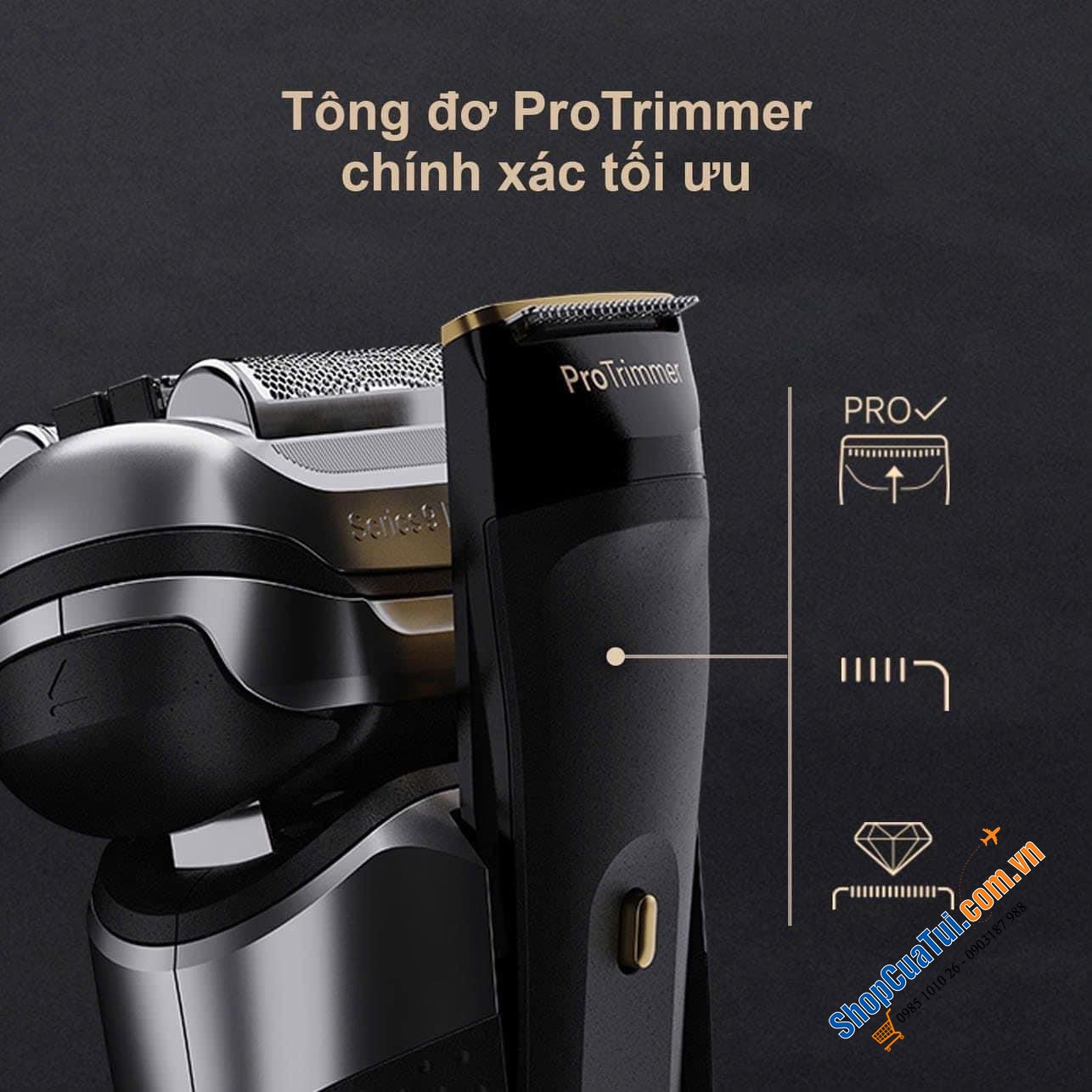 Máy cạo râu Braun Series 9 Pro+ 9577cc với Smart Care 6 in 1 và PowerCase, màu Bạc, bản 2023.