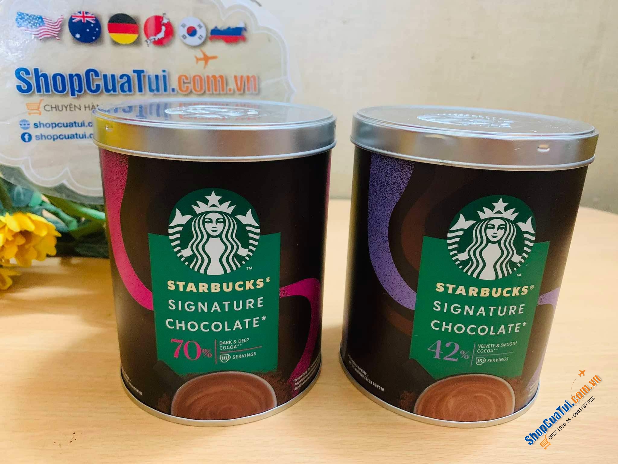 Hộp bột sô cô la STARBUCKS ĐỨC - Chocolate Frappuccino thơm ngon của Starbucks