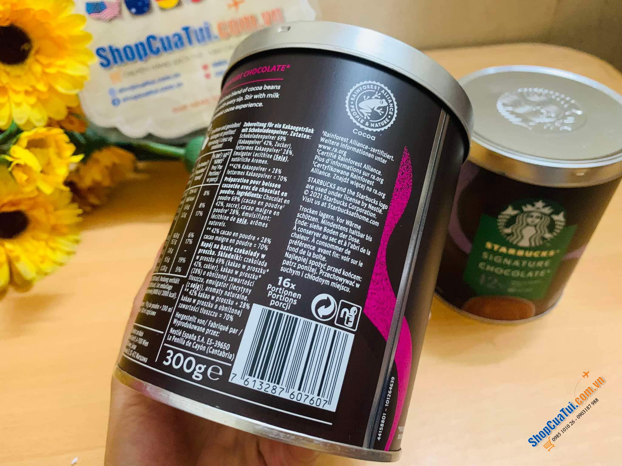 Hộp bột sô cô la STARBUCKS ĐỨC - Chocolate Frappuccino thơm ngon của Starbucks