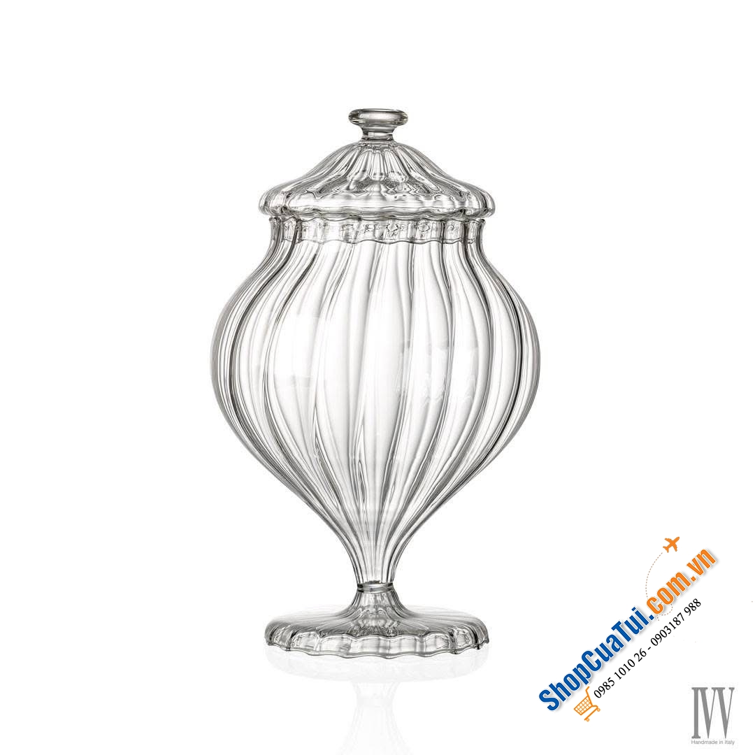Hũ kẹo IVV Sahara trắng 25cm