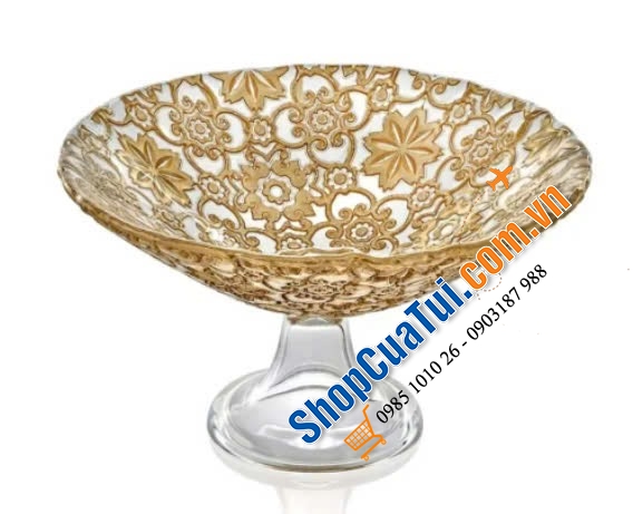Chân Bồng IVV Arabesque 25cm họa tiết vàng