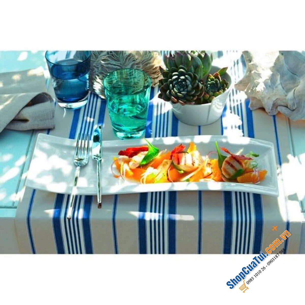 Đĩa dài 42cm x 15cm VILLEROY & BOCH NEW WAVE ANTIPASTI - MADE IN GERMANY - Dáng lượn sóng hiện đại