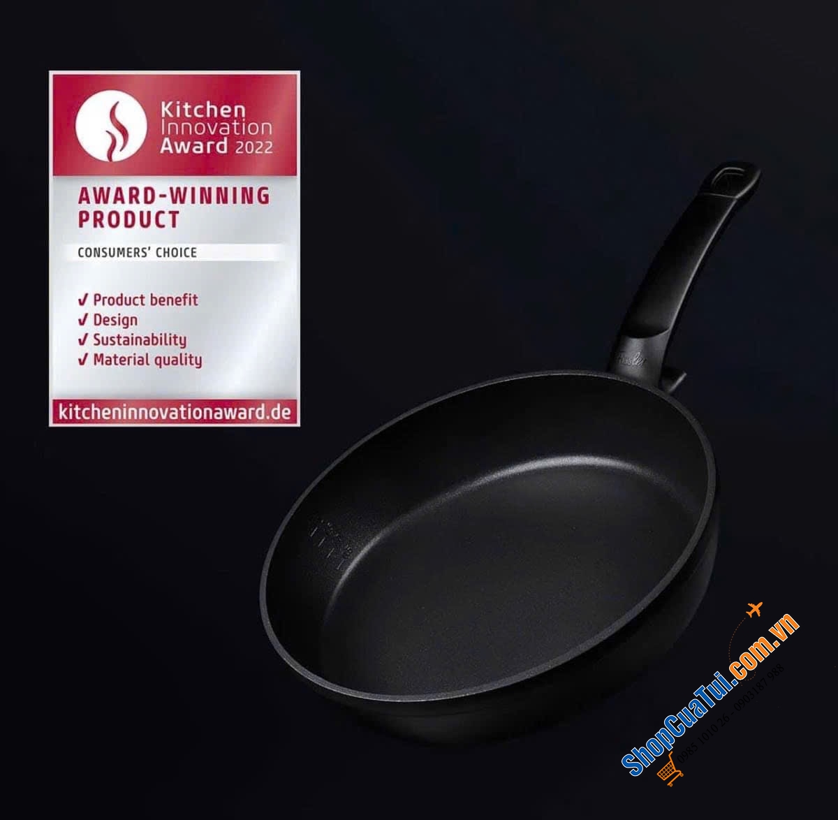 CHẢO FISSLER LEVITAL COMFORT  28cm - made in Germany - Không chứa PFOA an toàn sức khoẻ