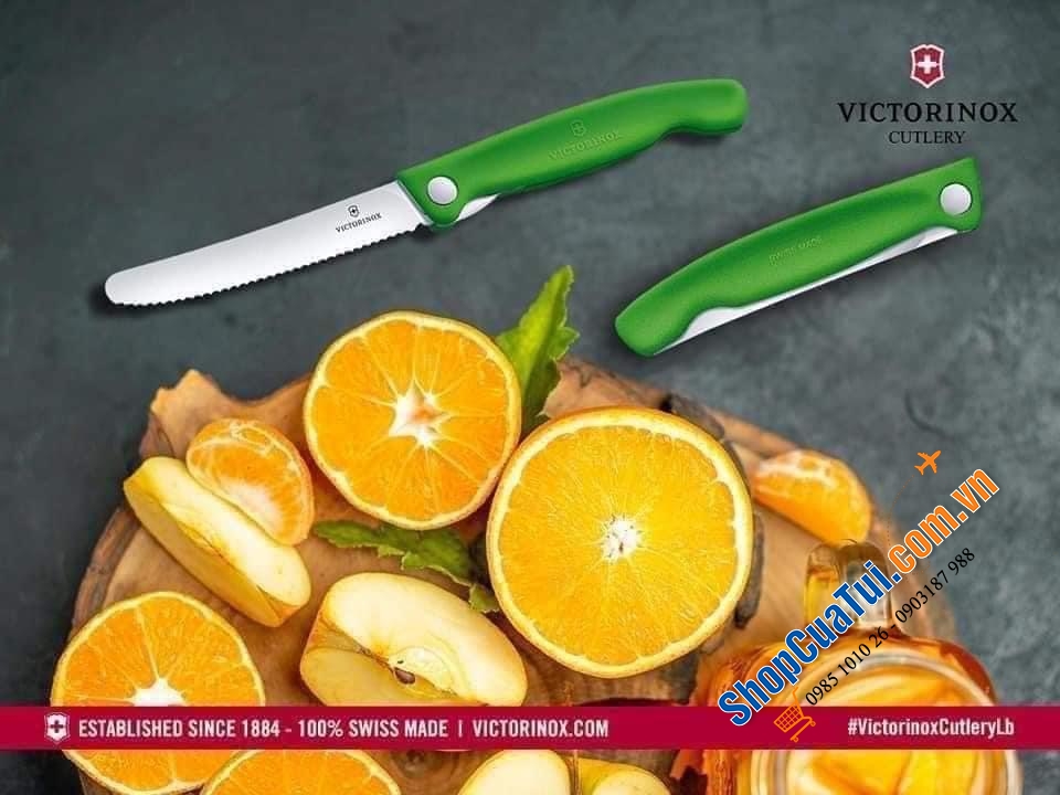 DAO gọt lưỡi răng cưa 11cm có thể gập Victorinox Thụy Sỹ rất đa năng