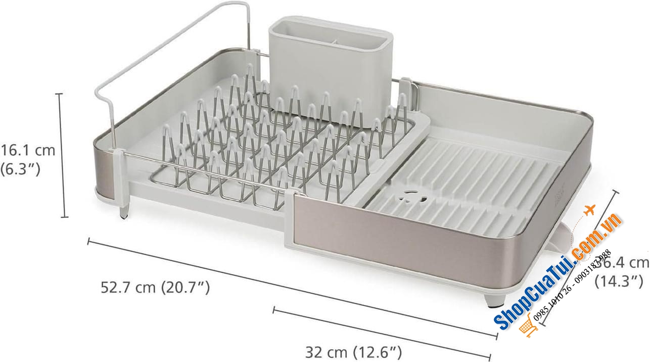 Giá đựng bát đĩa Joseph Joseph 851692 màu trắng xám siêu đẹp.