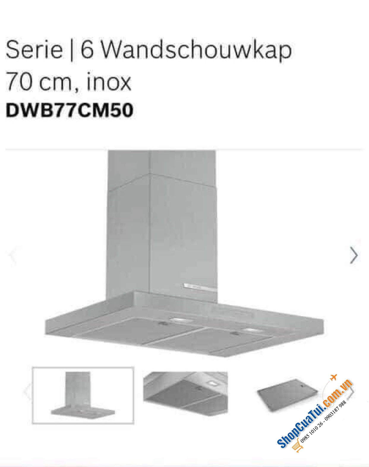 Máy hút mùi Bosch DWB77CM50-70cm - Made in Germany - dòng hút mùi âm tủ seri 6 SX Đức, hiện đại và hút khoẻ